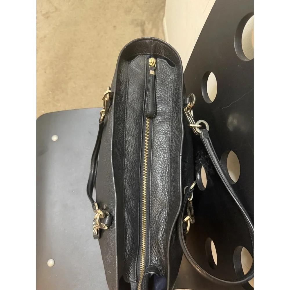 COACH 26769 Madison Black Pebbled Leather Tote Bag, Gold Tone Hardware, 2 TAGS